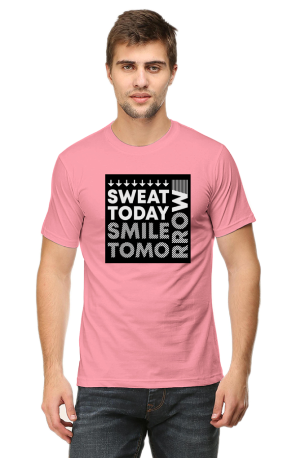 Sweet Today Smile Tomorrow Male Round Neck Half Sleeve Classic T-Shirt - Image 4