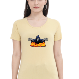 Halloween Female Round Neck Half Sleeve Classic T-Shirt
