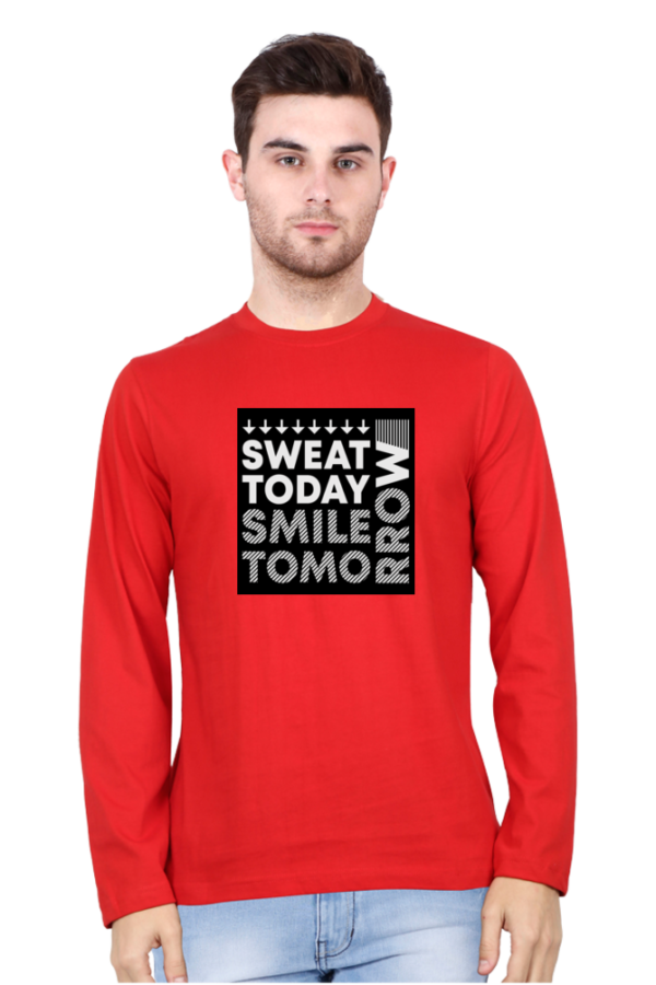 Sweet Today Smile Tomorrow Male Round Neck Full Sleeve Classic T-Shirt