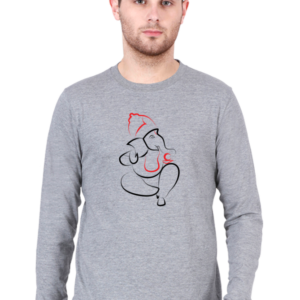 Lord Ganesha V7 Male Round Neck Full Sleeve Classic T-Shirt