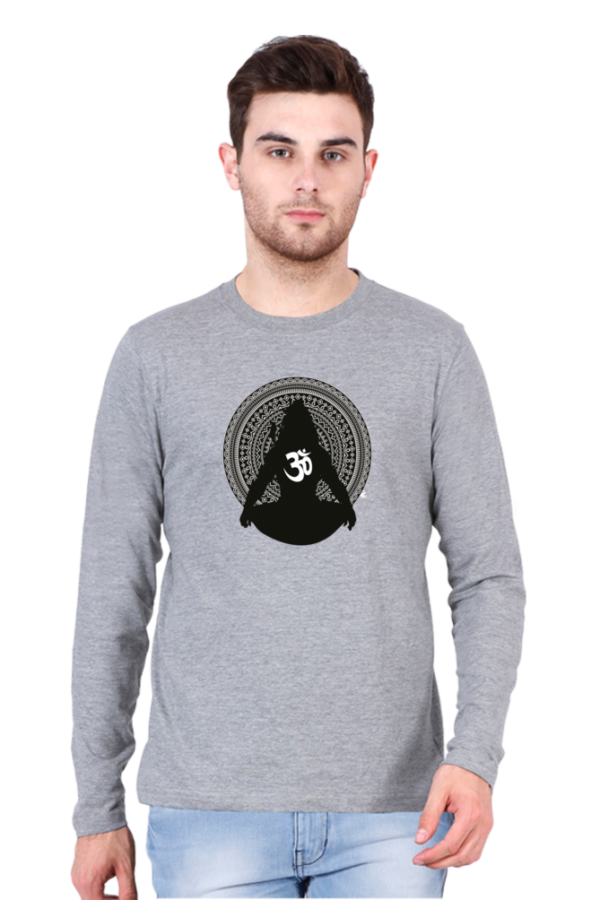 Dark Lord Shiva Male Round Neck Full Sleeve Classic T-Shirt