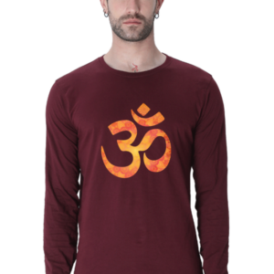 Om Sign Male Round Neck Full Sleeve Classic T-Shirt