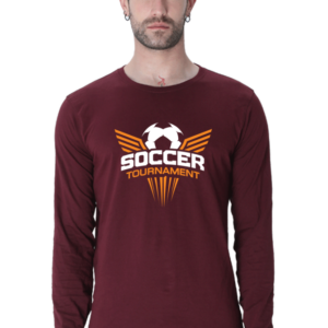 soccer tournament Male Round Neck Full Sleeve Classic T-Shirt