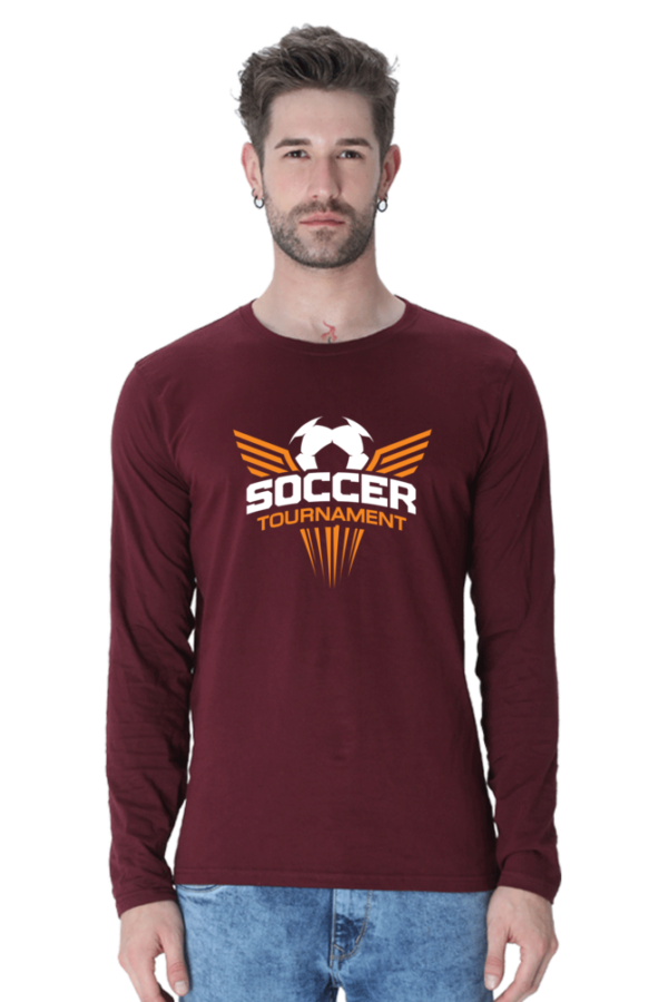 soccer tournament Male Round Neck Full Sleeve Classic T-Shirt