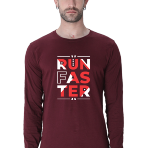 Run Faster Male Round Neck Full Sleeve Classic T-Shirt