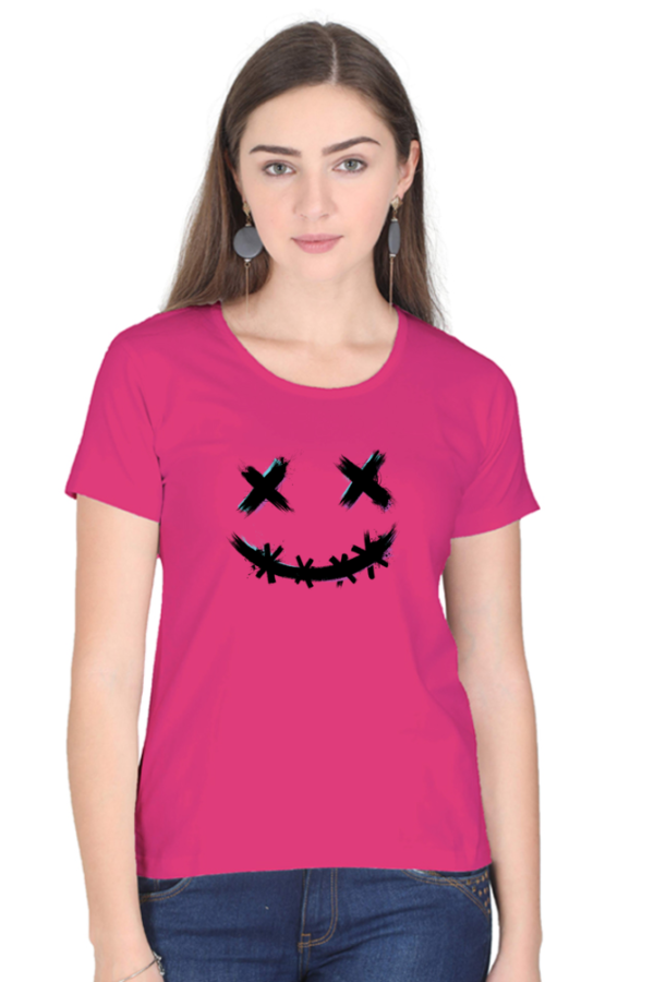 Be Smile Female Round Neck Half Sleeve Classic T-Shirt - Image 5
