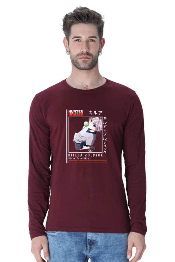 Hunter Killua Zoldyck Male Round Neck Full Sleeve Classic T-Shirt