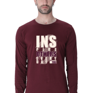Inspire Others Everyday Male Round Neck Full Sleeve Classic T-Shirt