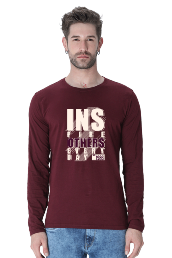 Inspire Others Everyday Male Round Neck Full Sleeve Classic T-Shirt