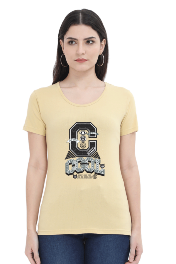 Team Cool Female Round Neck Half Sleeve Classic T-Shirt