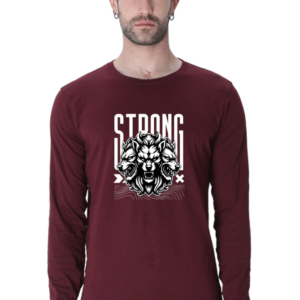 Strong Dark Cerberus Dog Male Round Neck Full Sleeve Classic T-Shirt