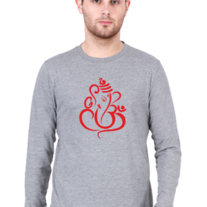 Lord Ganesha Male Round Neck Full Sleeve Classic T-Shirt