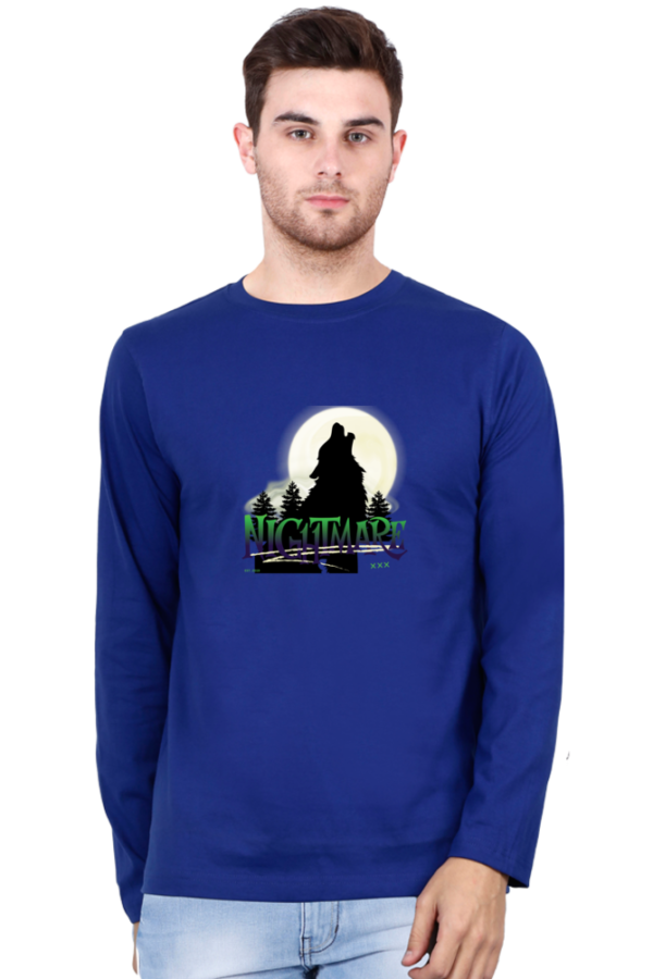 Nightmare Male Round Neck Full Sleeve Classic T-Shirt