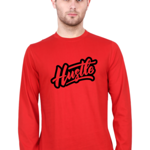 Hustle Male Round Neck Full Sleeve Classic T-Shirt