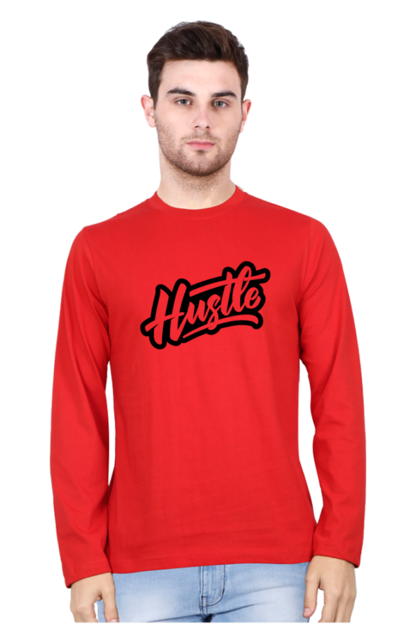 Hustle Male Round Neck Full Sleeve Classic T-Shirt