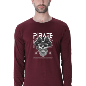 Pirate Male Round Neck Full Sleeve Classic T-Shirt