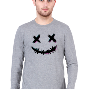 King Be Smile Male Round Neck Full Sleeve Classic T-Shirt