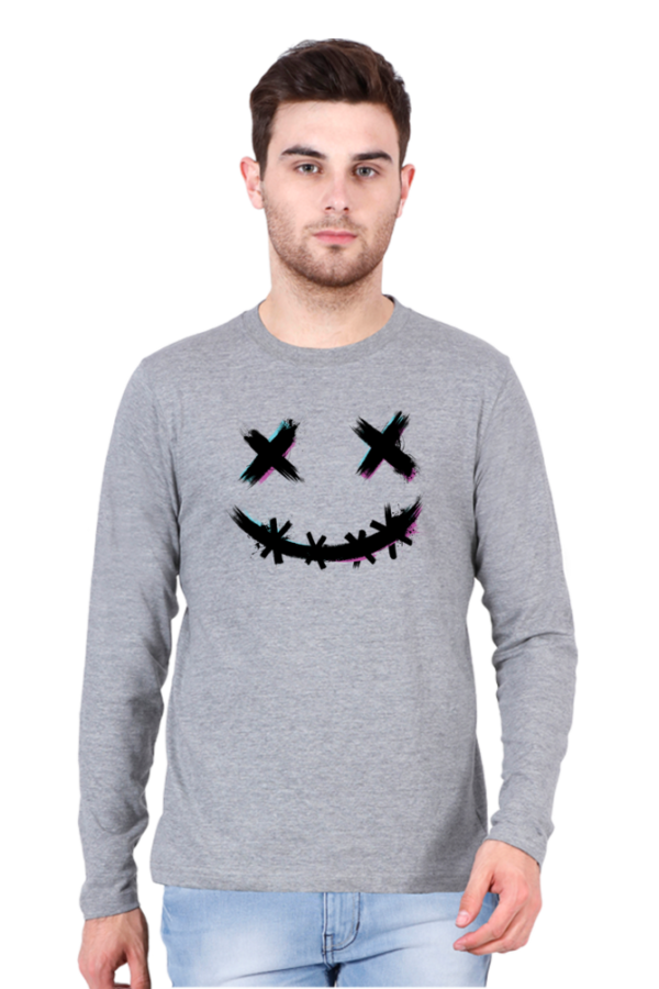 King Be Smile Male Round Neck Full Sleeve Classic T-Shirt