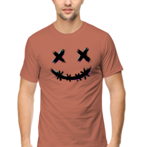 KingBe Smile Male Round Neck Half Sleeve Classic T-Shirt