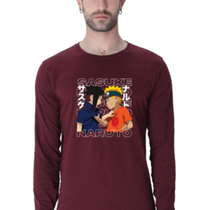 Naruto Male Round Neck Full Sleeve Classic T-Shirt