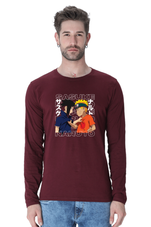 Naruto Male Round Neck Full Sleeve Classic T-Shirt