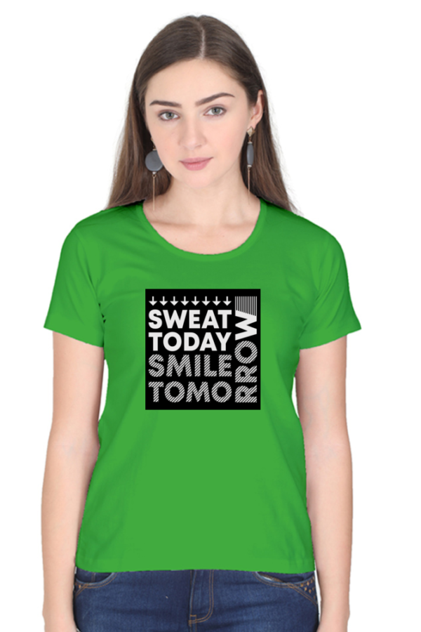 Sweet Today Smile Tomorrow Female Round Neck Half Sleeve Classic T-Shirt - Image 8