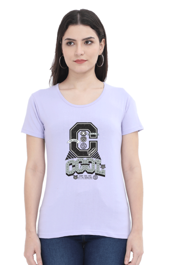 Team Cool Female Round Neck Half Sleeve Classic T-Shirt - Image 2