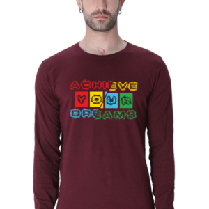 Achieve Your Dreams Male Round Neck Full Sleeve Classic T-Shirt