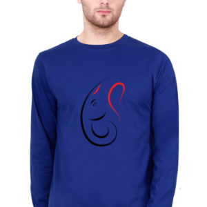 Lord Ganesha V4 Male Round Neck Full Sleeve Classic T-Shirt