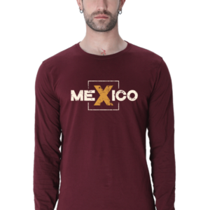 Mexico Male Round Neck Full Sleeve Classic T-Shirt