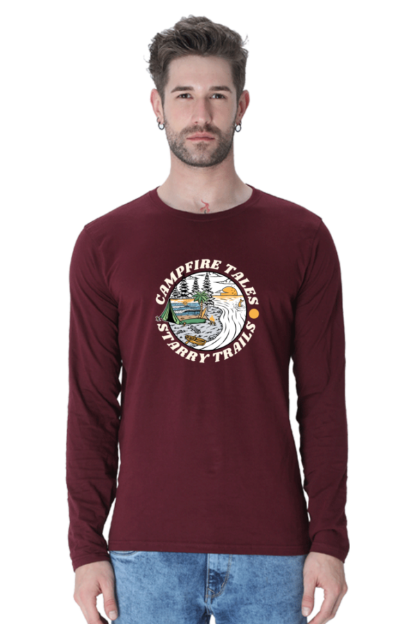Campfire Tales Male Round Neck Full Sleeve Classic T-Shirt