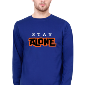 Stay Alone Male Round Neck Full Sleeve Classic T-Shirt