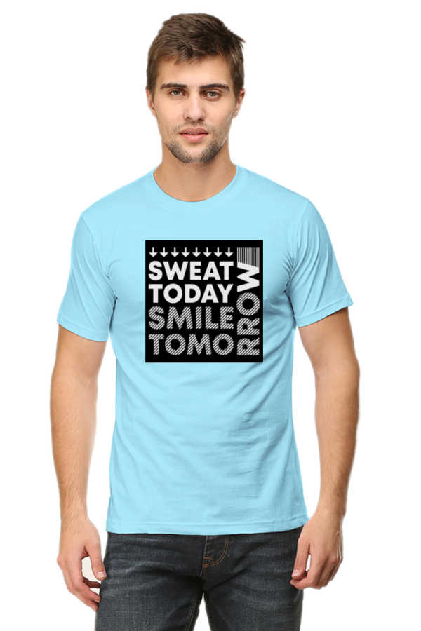 Sweet Today Smile Tomorrow Male Round Neck Half Sleeve Classic T-Shirt - Image 5
