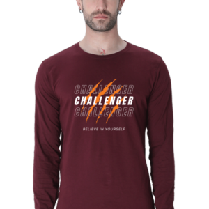 Challenger Believe In Yourself Male Round Neck Full Sleeve Classic T-Shirt