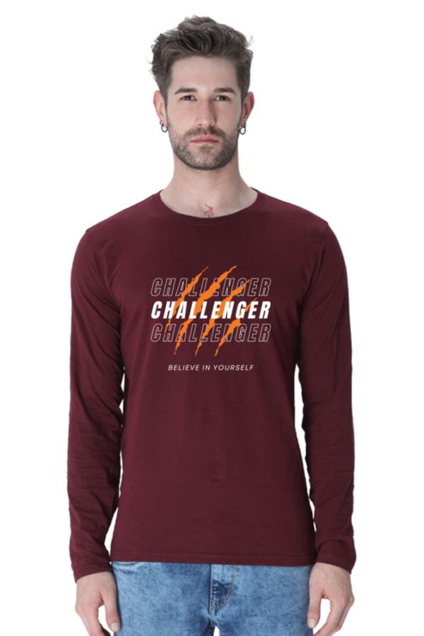 Challenger Believe In Yourself Male Round Neck Full Sleeve Classic T-Shirt
