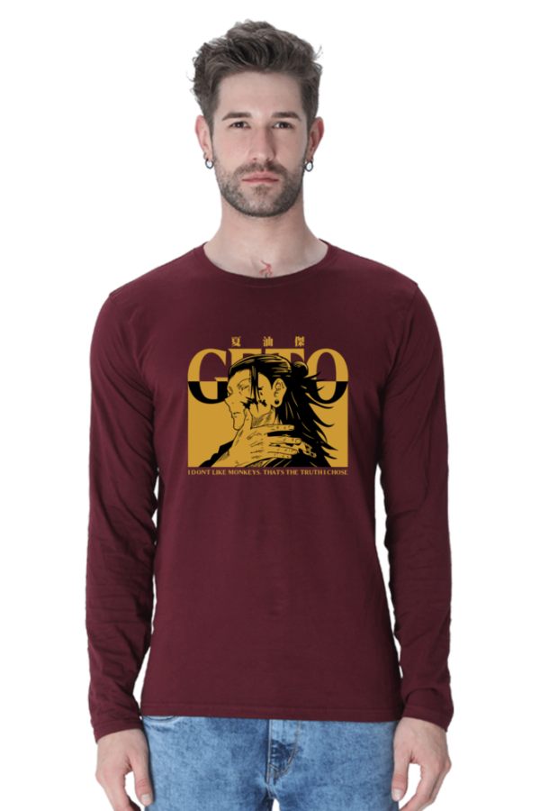Suguru Geto Male Round Neck Full Sleeve Classic T-Shirt