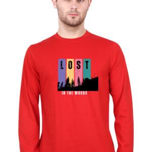 Lost In The Woods Male Round Neck Full Sleeve Classic T-Shirt