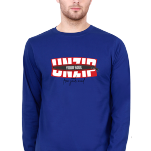 Unzip Your Soul Male Round Neck Full Sleeve Classic T-Shirt