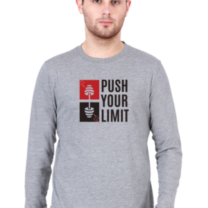 Push Your Limit Male Round Neck Full Sleeve Classic T-Shirt