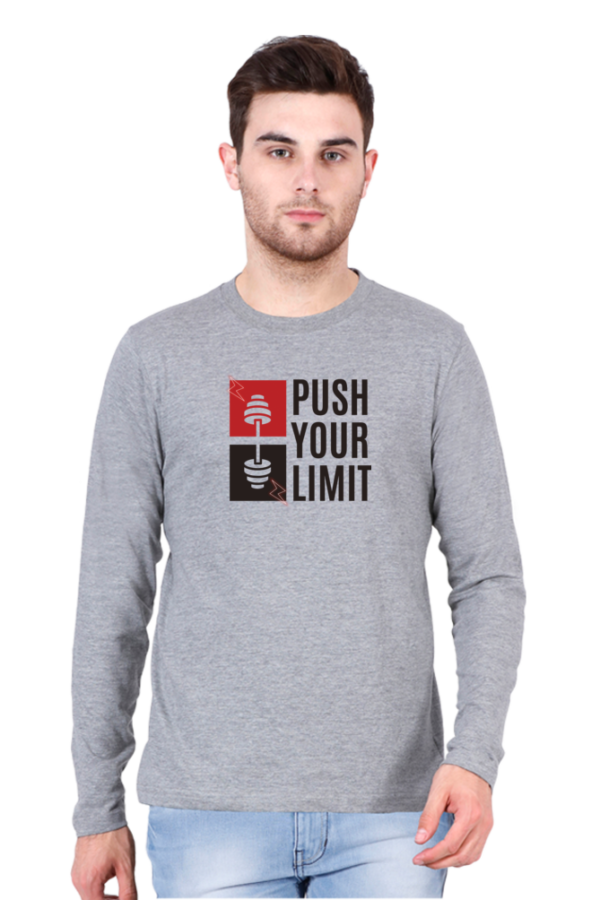 Push Your Limit Male Round Neck Full Sleeve Classic T-Shirt