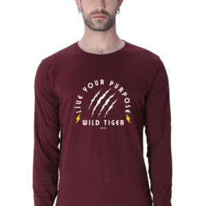 Live Your Purpose Male Round Neck Full Sleeve Classic T-Shirt