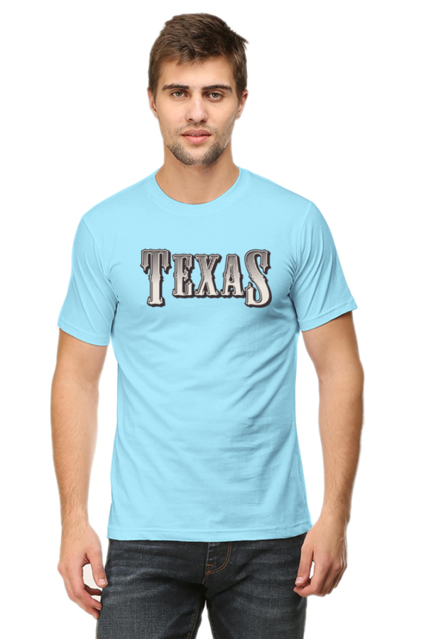 Texas Male Round Neck Half Sleeve Classic T-Shirt - Image 4