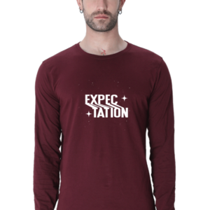 Expectation Male Round Neck Full Sleeve Classic T-Shirt