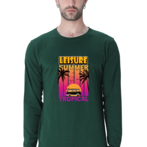 Leisure Summer Male Round Neck Full Sleeve Classic T-Shirt
