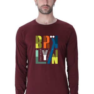 brooklyn Male Round Neck Full Sleeve Classic T-Shirt