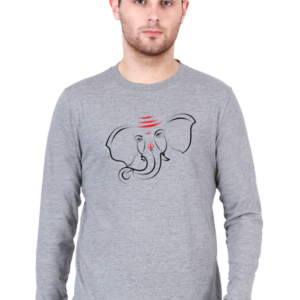 Lord Ganesha V6 Male Round Neck Full Sleeve Classic T-Shirt