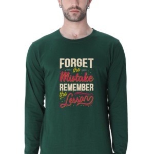 Forget The Mistake Remember The Lesson Male Round Neck Full Sleeve Classic T-Shirt