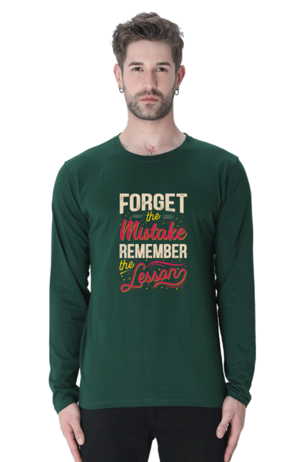 Forget The Mistake Remember The Lesson Male Round Neck Full Sleeve Classic T-Shirt