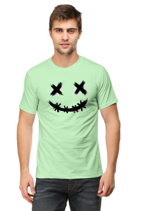 KingBe Smile Male Round Neck Half Sleeve Classic T-Shirt - Image 3