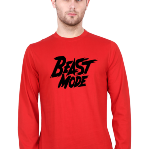 Beast Mode Male Round Neck Full Sleeve Classic T-Shirt